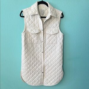 Love Tree Cream Quilted Vest